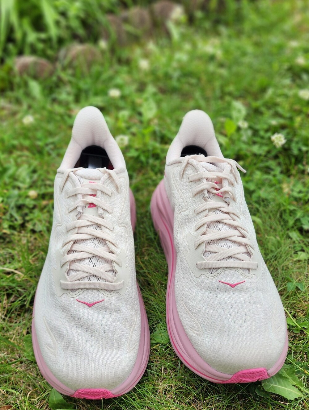 Sz 9.5B - Women's Hoka Clifton 10 Rose Cream Running Shoes - Picture 8 of 16